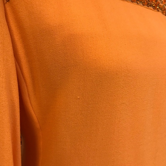 *Rare* 1960s Dynasty Orange Mod Sequined Dress - Picture 12 of 12
